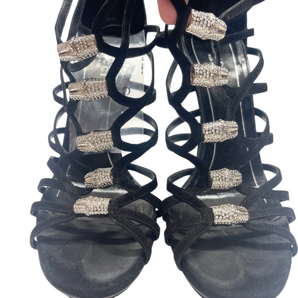 Gucci Jenna Caged Platform Sandal Heels Size 37 1/2 - Picture 5 of 8